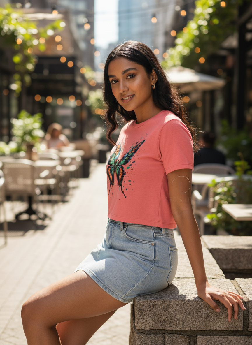 Butterfly | BU09 | Women's Crop Top
