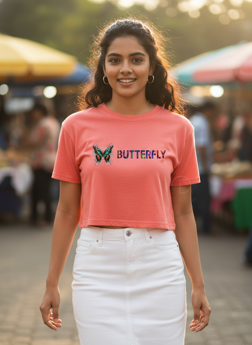 Butterfly | BU05 | Women's Crop Top