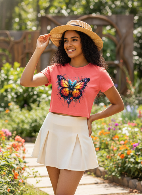 Butterfly | BU07 | Women's Crop Top