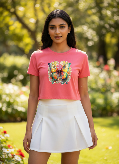 Butterfly | BU12| Women's Crop Top