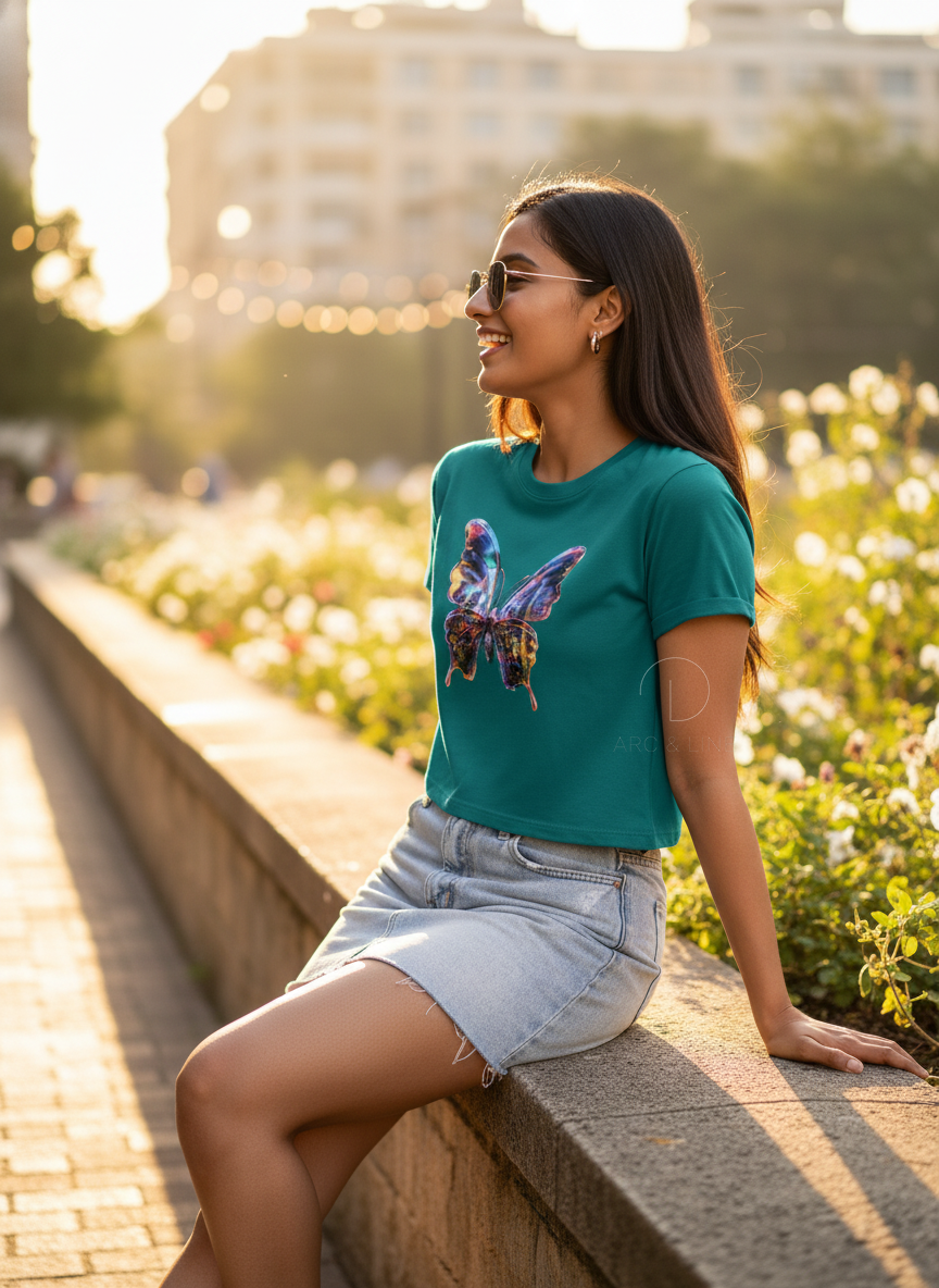 Butterfly | BU11 | Women's Crop Top