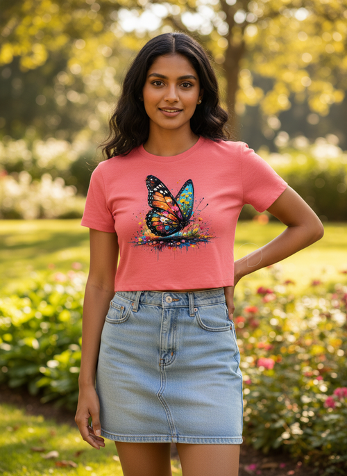 Butterfly | BU08 | Women's Crop Top