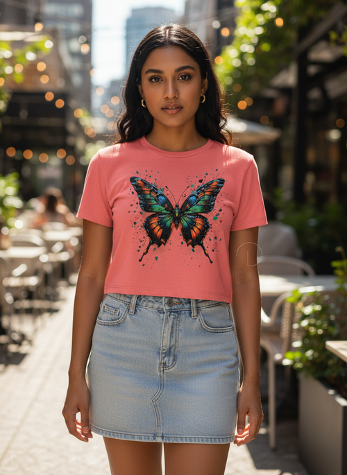 Butterfly | BU09 | Women's Crop Top