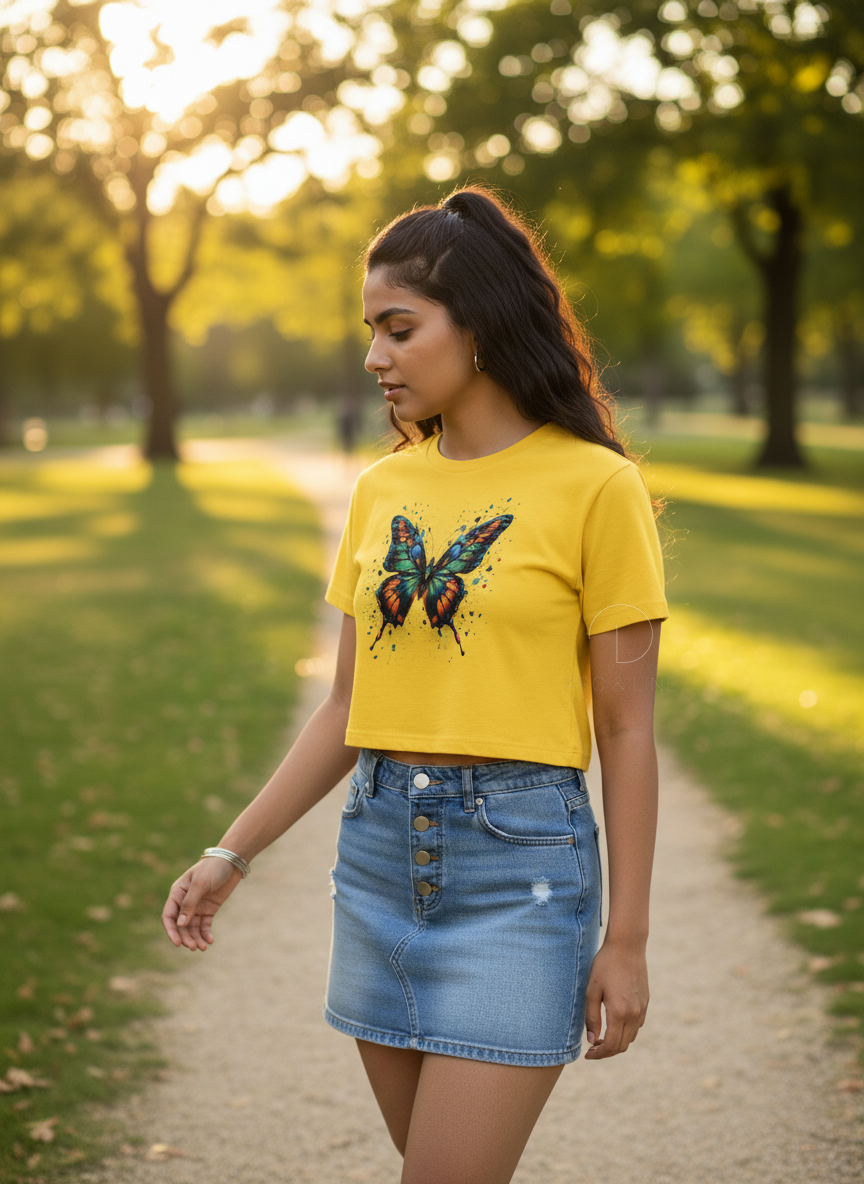 Butterfly | BU09 | Women's Crop Top