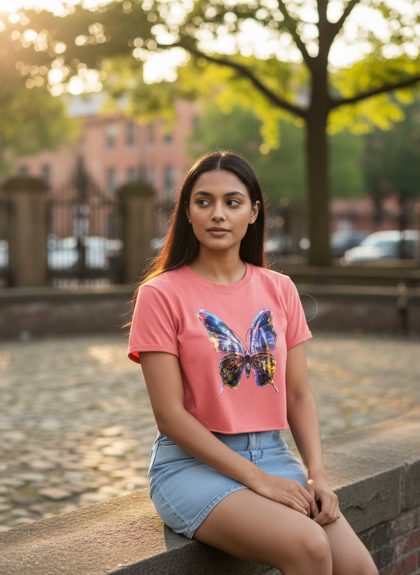 Butterfly | BU11 | Women's Crop Top