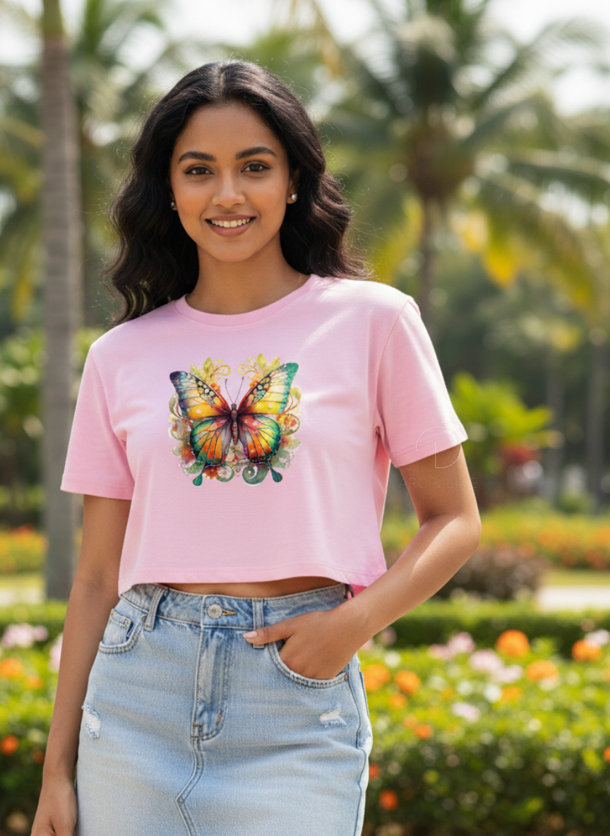 Butterfly | BU12| Women's Crop Top