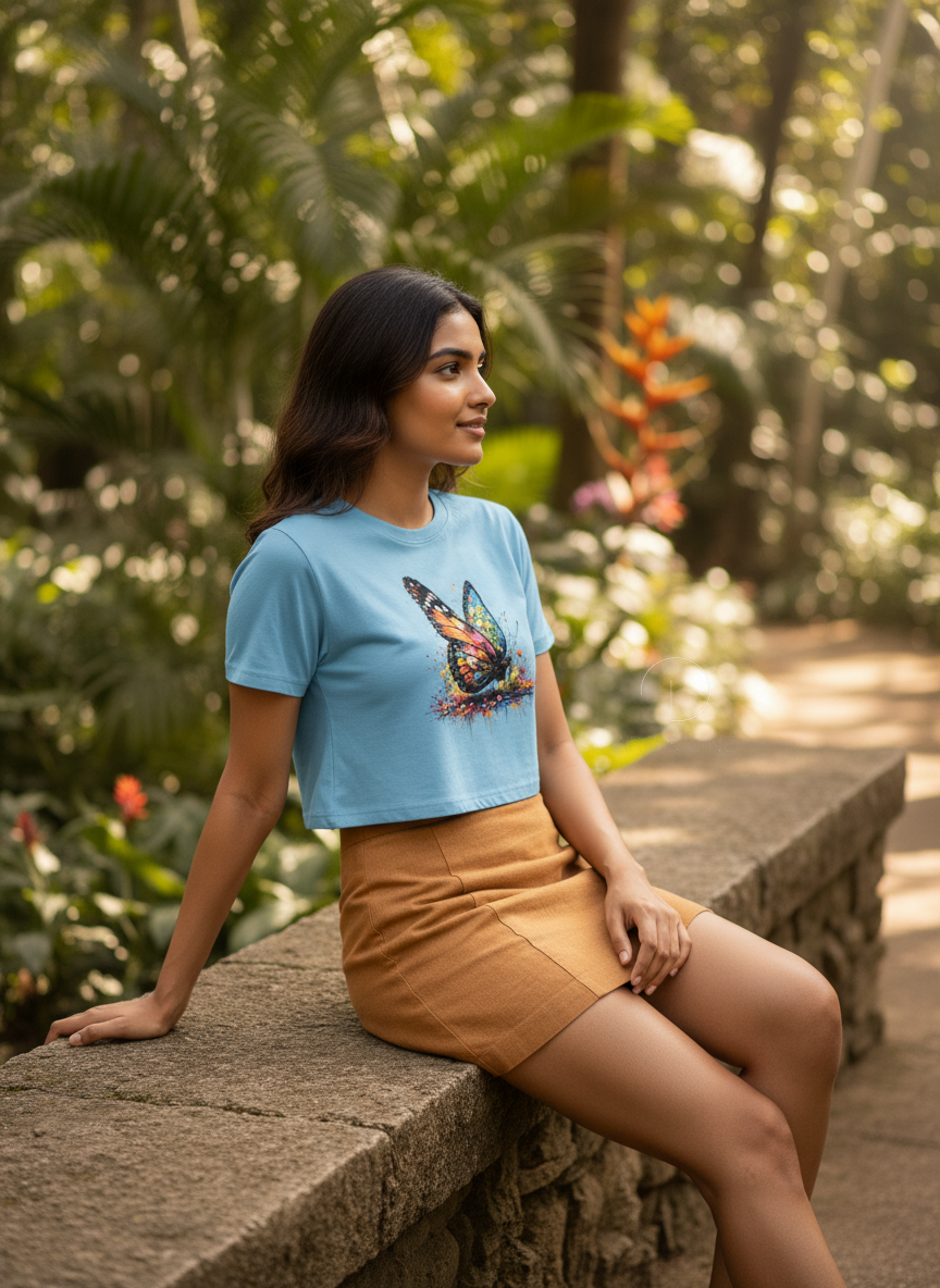 Butterfly | BU08 | Women's Crop Top