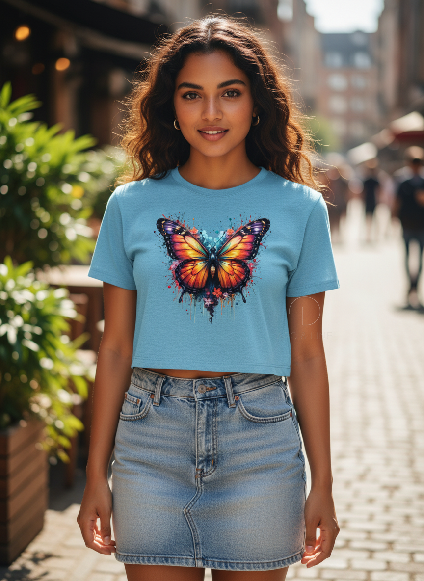Butterfly | BU07 | Women's Crop Top