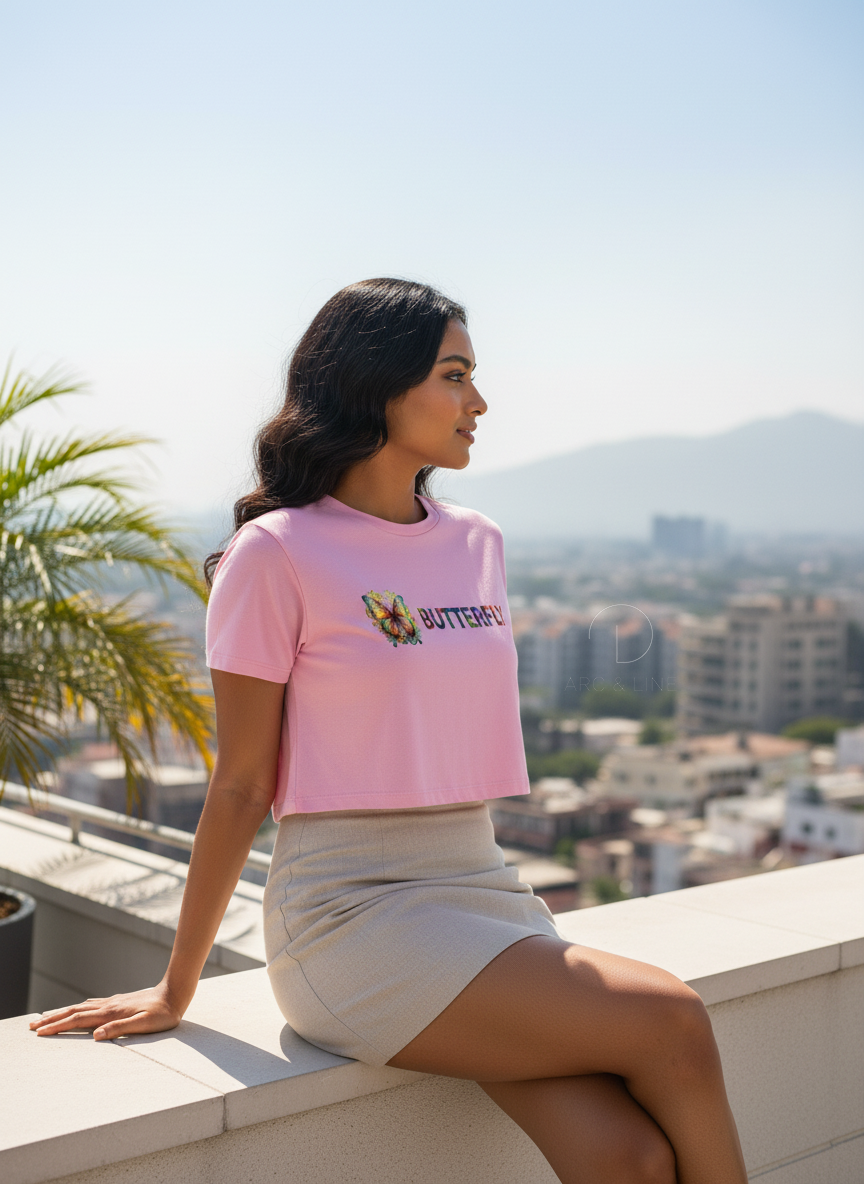 Butterfly | BU03 | Women's Crop Top