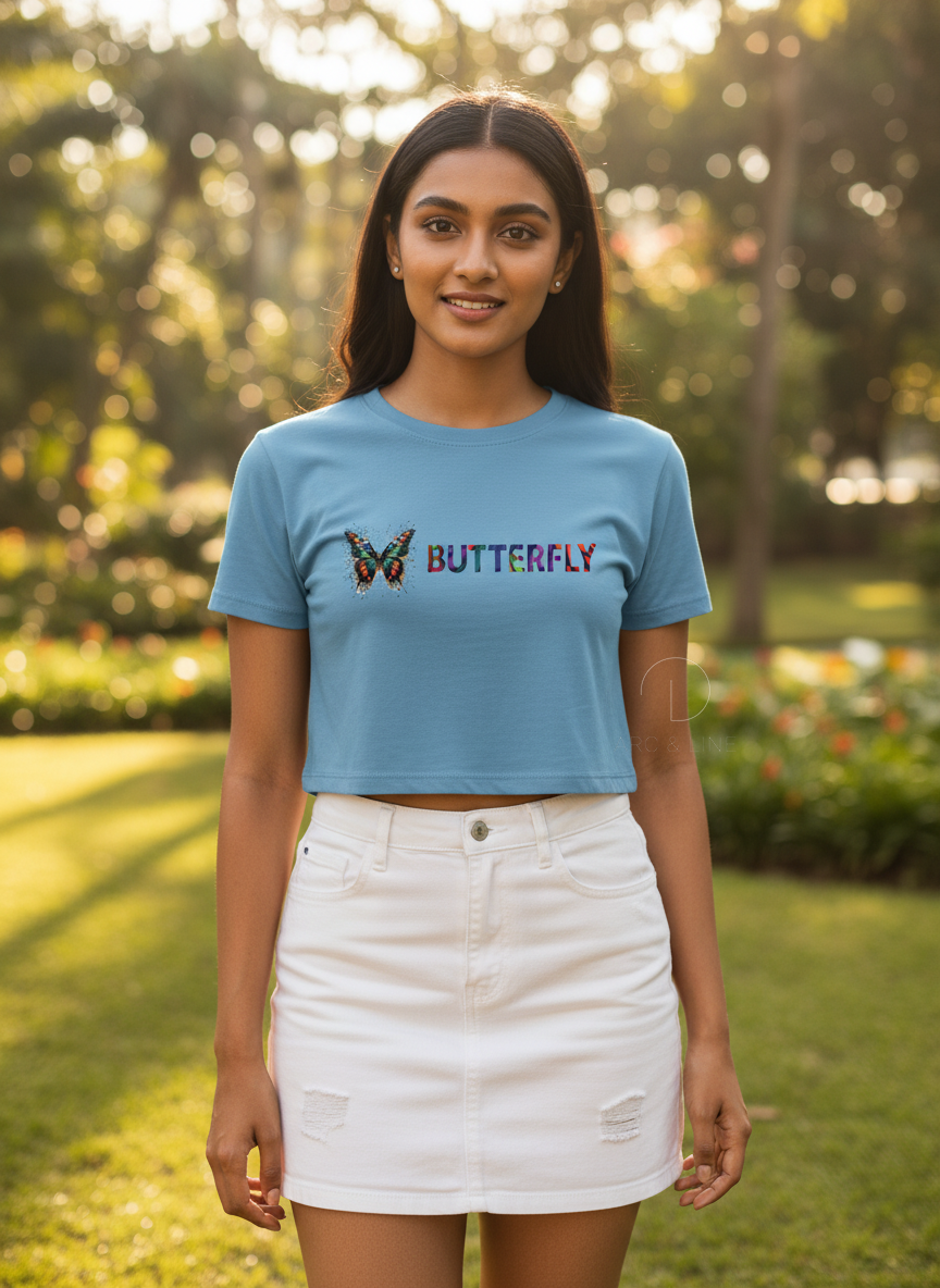 Butterfly | BU05 | Women's Crop Top