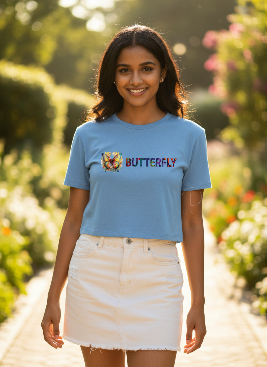 Butterfly | BU03 | Women's Crop Top