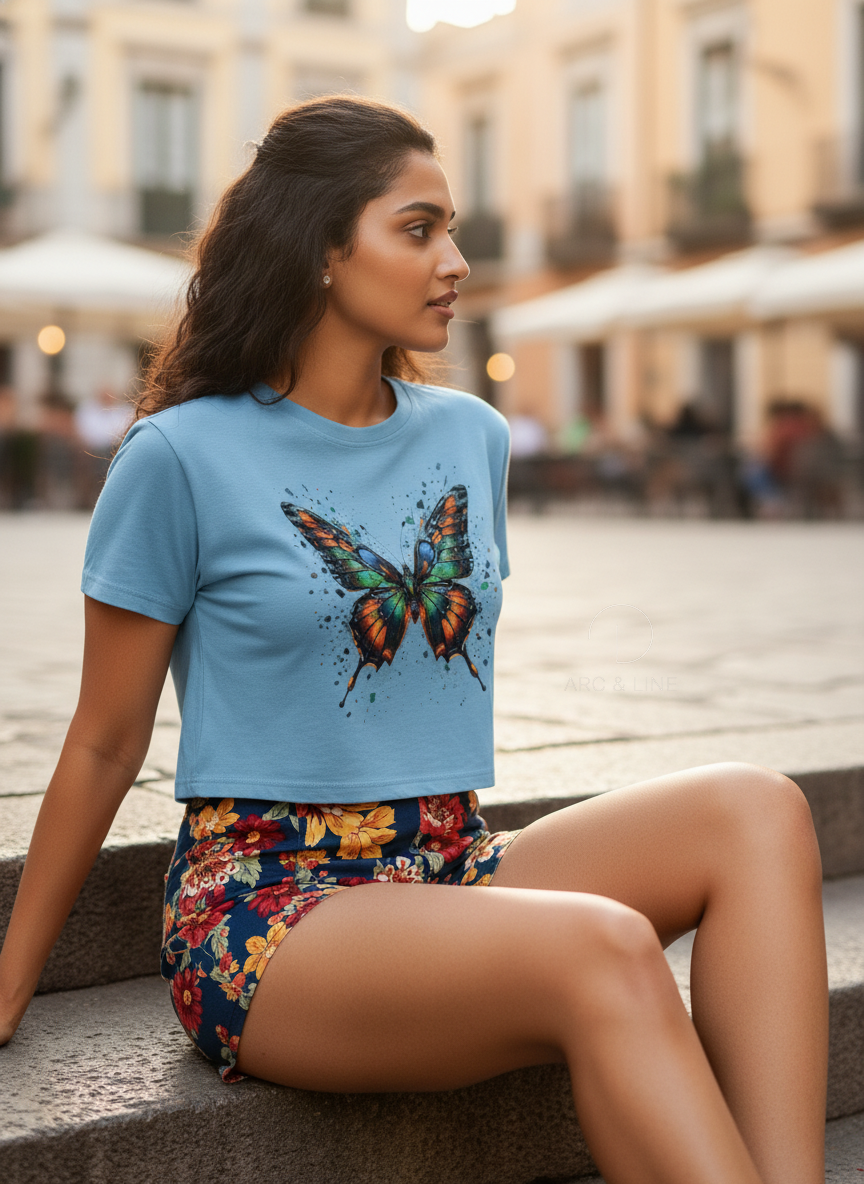 Butterfly | BU09 | Women's Crop Top