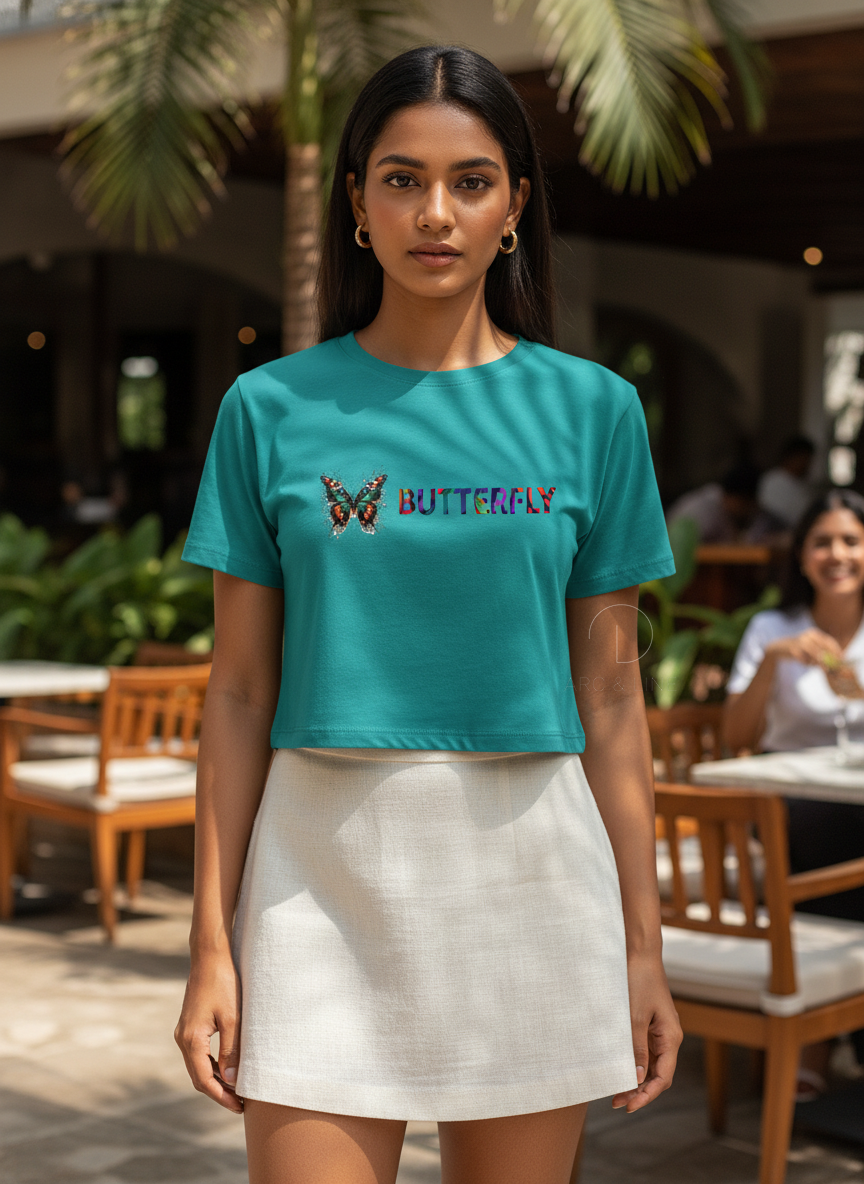 Butterfly | BU05 | Women's Crop Top