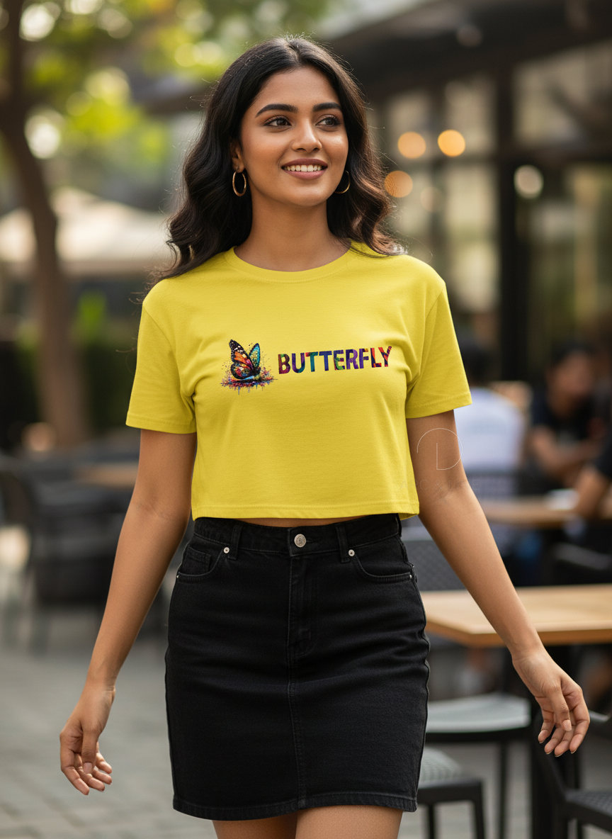 Butterfly | BU06 | Women's Crop Top