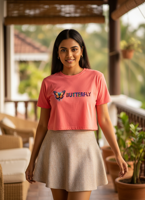 Butterfly | BU02 | Women's Crop Top