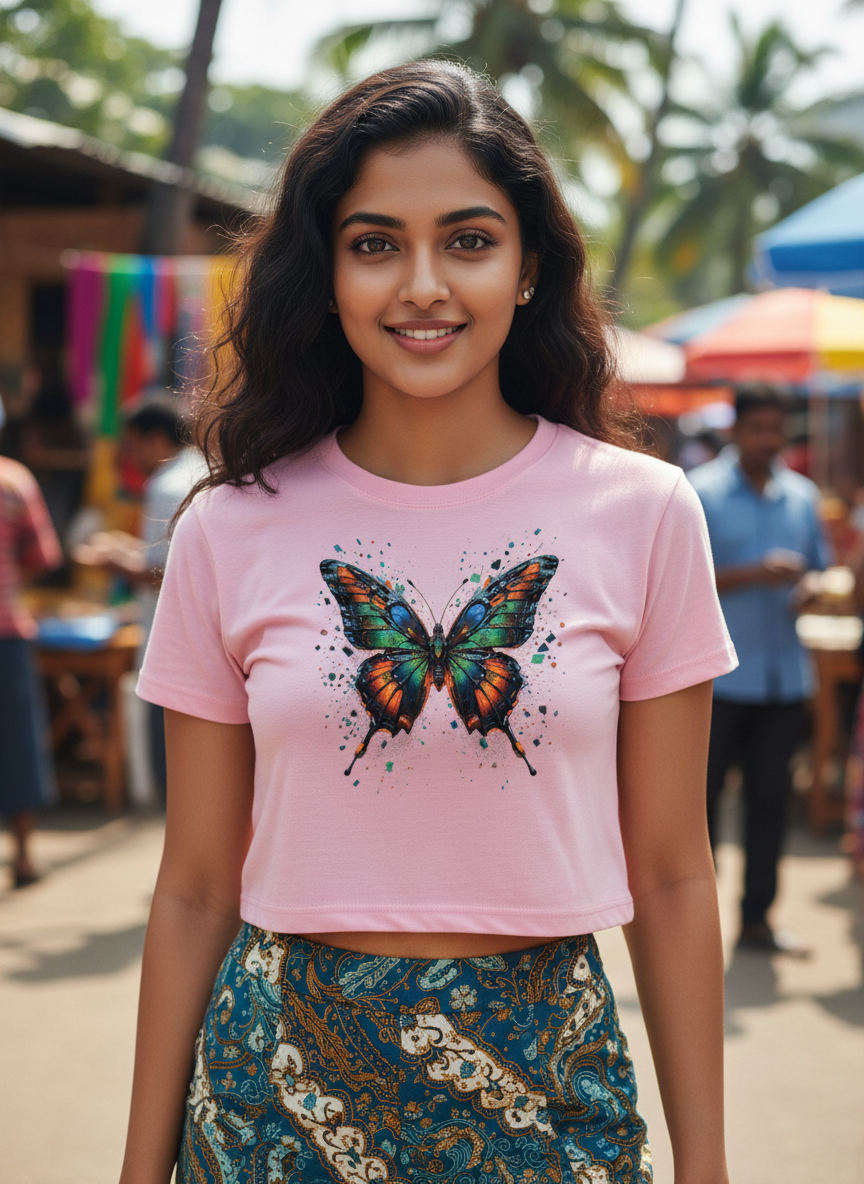 Butterfly | BU09 | Women's Crop Top