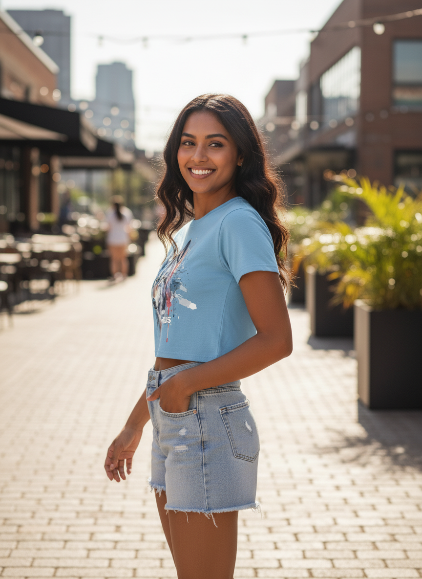 Untamed Treads | She wolf | Women's Crop Top
