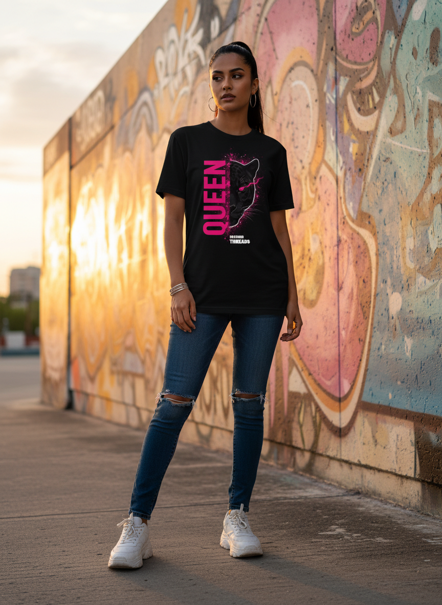 Untamed Threads | Queen | Unisex Cotton T-Shirt