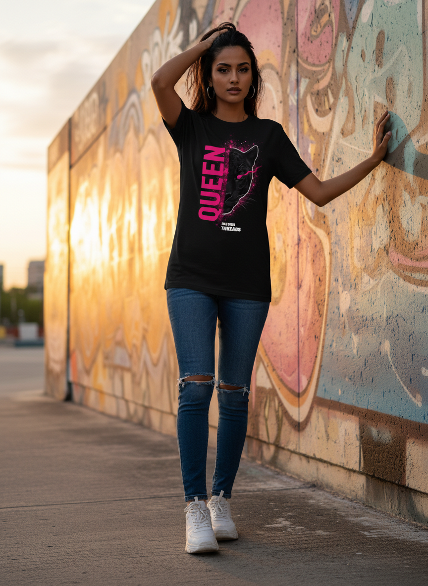 Untamed Threads | Queen | Unisex Cotton T-Shirt