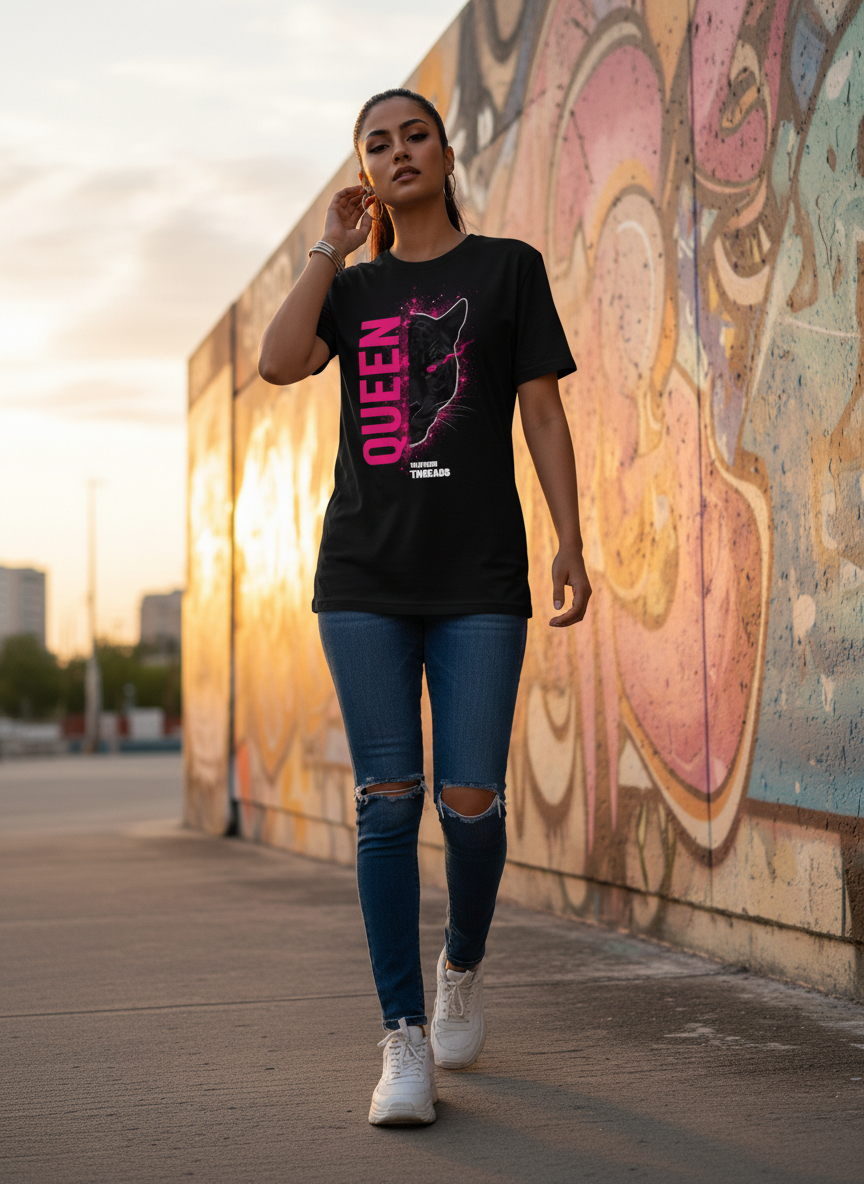 Untamed Threads | Queen | Unisex Cotton T-Shirt