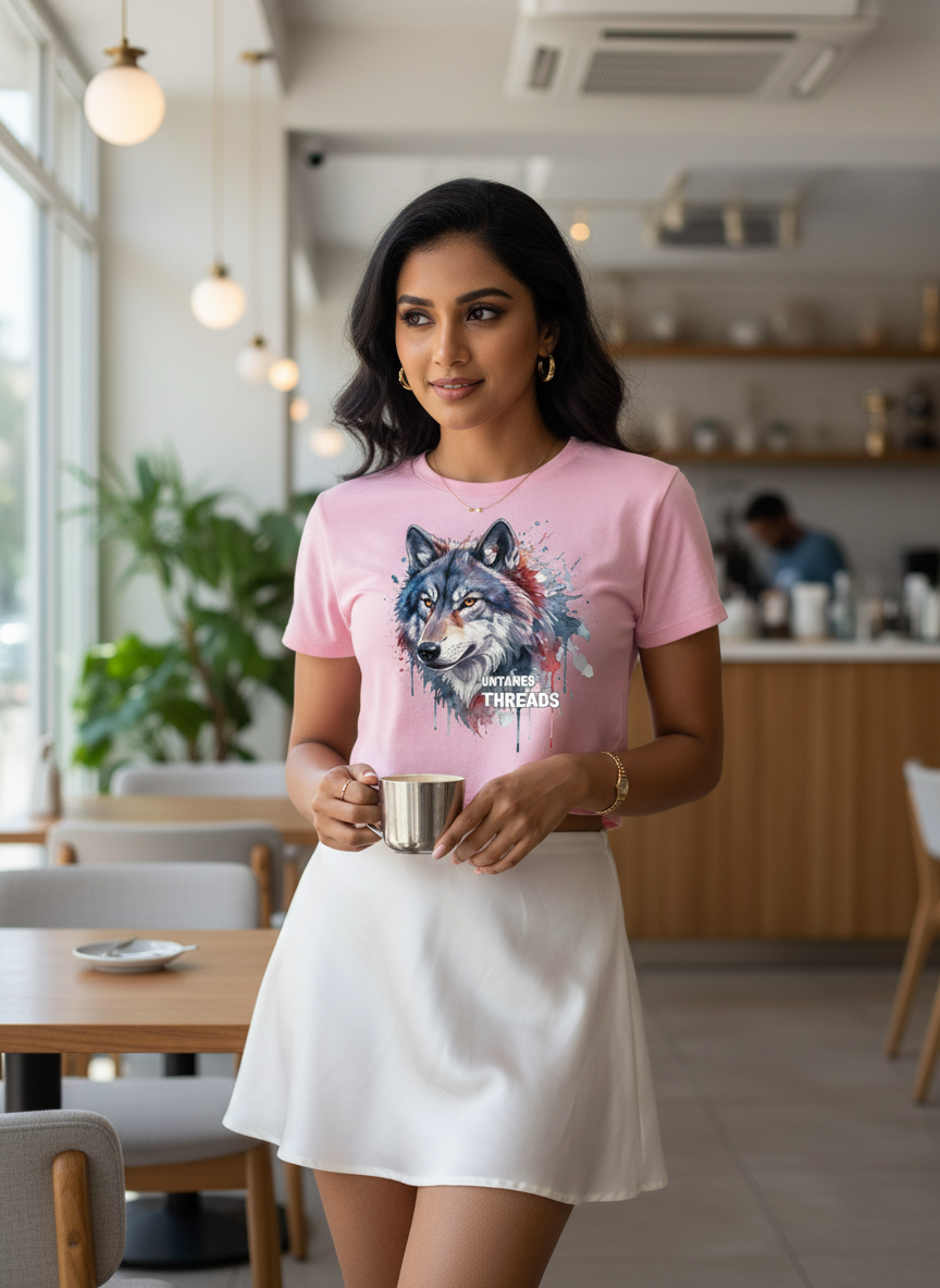 Untamed Treads | She wolf | Women's Crop Top