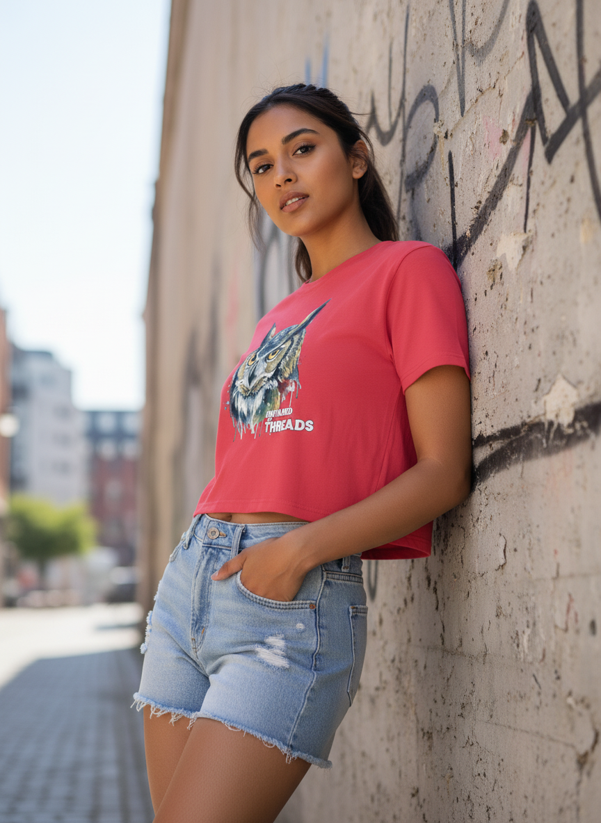 Untamed Treads | Mystery | Women's Crop Top