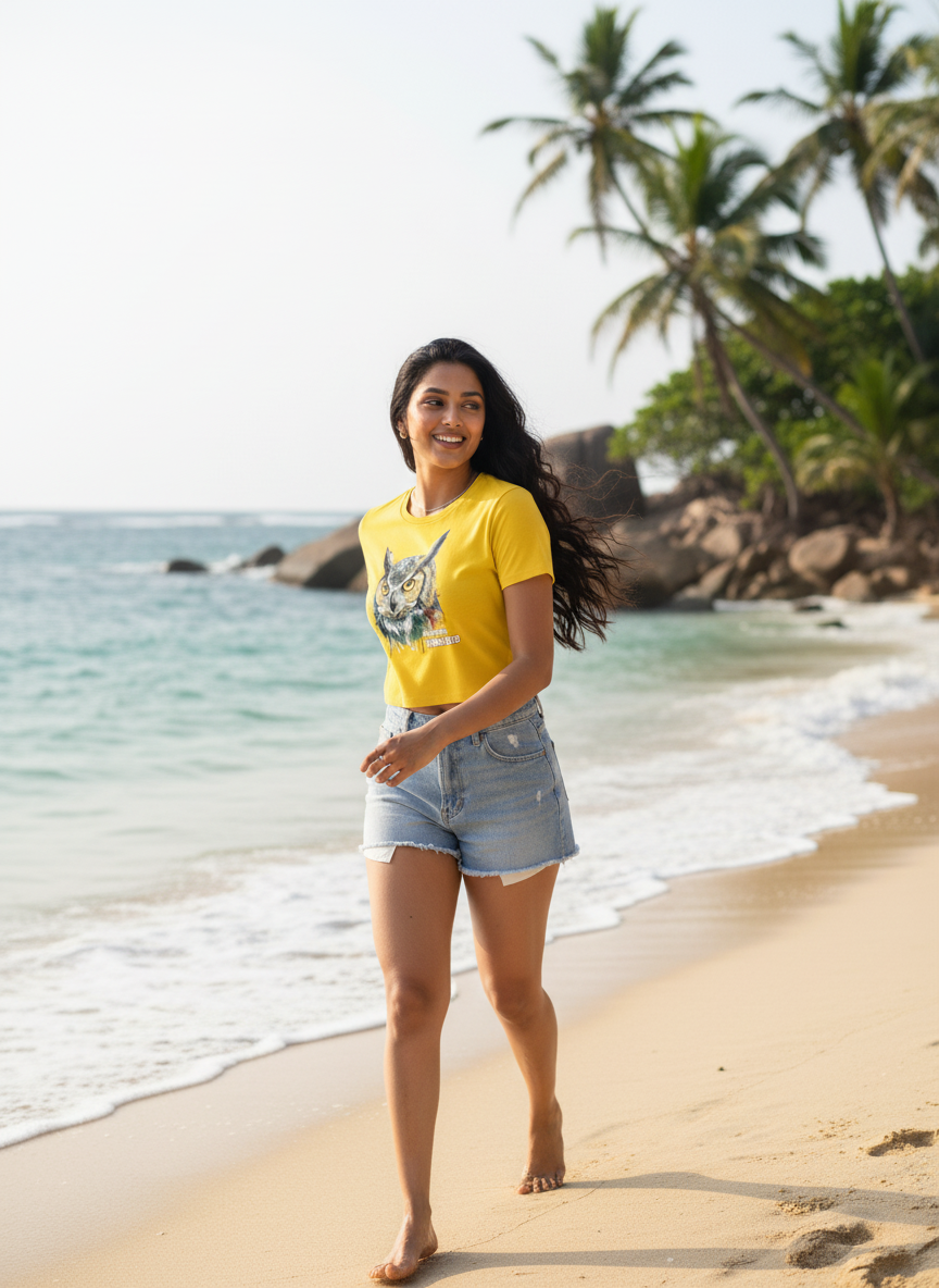 Untamed Treads | Mystery | Women's Crop Top